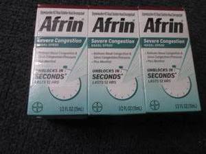 lot 5 image: 6- 15 ml Afrin Nasal Spray best dat...