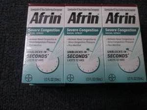 lot 6 image: 6- 15 ml Afrin Nasal Spray best dat...