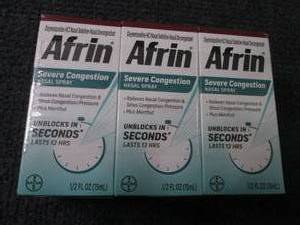 lot 7 image: 6- 15 ml Afrin Nasal Spray best dat...