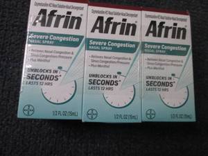 lot 11 image: 6- 15 ml Afrin Nasal Spray best dat...