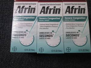 lot 12 image: 6- 15 ml Afrin Nasal Spray best dat...