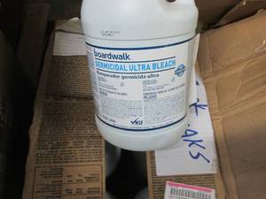 lot 100 image: 6 Gallons Boardwalk Ultra Bleach...
