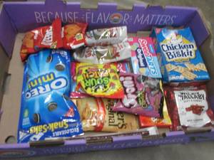 lot 119 image: Flat of Assorted Food Items...