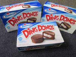 lot 128 image: 3- 12.7 oz Hostess Ding Dongs...