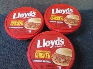lot 240 image: DD 3- 16 oz FROZEN Lloyds Barbecue...