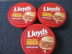 lot 243 image: DD 3- 16 oz FROZEN Lloyds Barbecue...