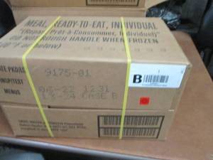 lot 376 image: Sealed Case of 12 MREs Meal Ready ...