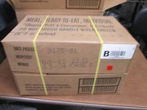 lot 378 image: Sealed Case of 12 MREs Meal Ready ...