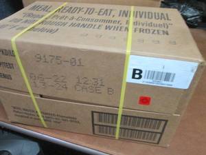 lot 380 image: Sealed Case of 12 MREs Meal Ready ...