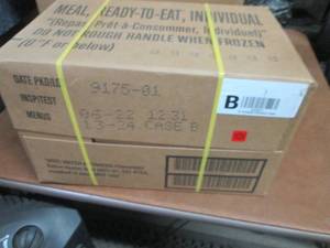 lot 383 image: Sealed Case of 12 MREs Meal Ready ...