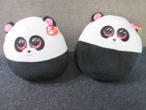 lot 391 image: 2- Ty Squishy Plush...