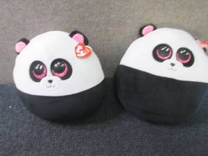lot 392 image: 2- Ty Squishy Plush...