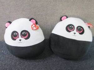 lot 393 image: 2- Ty Squishy Plush...