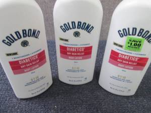 lot 408 image: 3- 18 oz Gold Bond Diabetics Body L...