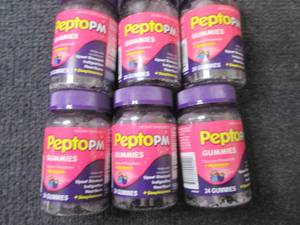 lot 414 image: 6- 24 ct Pepto PM Gummies...
