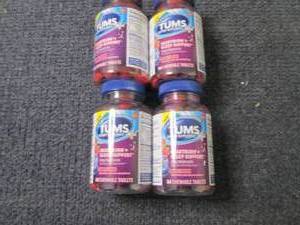 lot 458 image: 4- 54 ct Tums Heartburn & Sleep Sup...