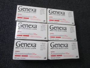 lot 470 image: 6- 100ct Genexa Extra Strength Acet...