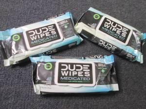 lot 473 image: 3- 48 ct Dude Wipes...