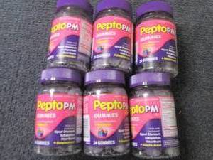 lot 481 image: 6- 24 ct Pepto PM Gummies...