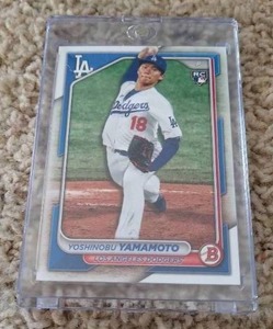 lot 22 image: 2024 Bowman Yoshinobu Yamamoto Rookie Card
