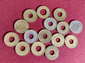 lot 43 image: (15) Vintage Trade Tokens
