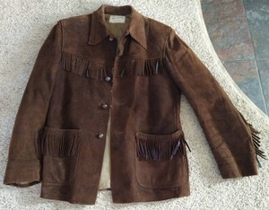 lot 73 image: Vintage Town & Country Leather Windbreaker Jacket