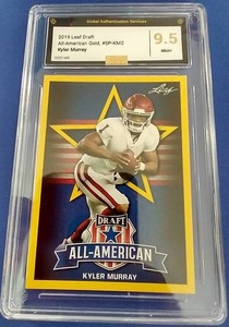 lot 77 image: 2019 Leaf Draft Kyler Murray Rookie Card - Global Authentication Services 9.5