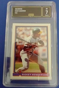 lot 78 image: 1991 Bowman Rickey Henderson - GMA 7