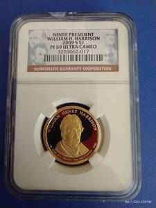 lot 89 image: 2009 Presidential $1 Coin - PF69 Ultra Cameo