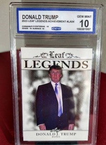 lot 99 image: 2023 Leaf Legends Donald Trump - CCG 10