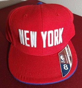 lot 114 image: Reebok Hardwood Classics NY Knicks Fitted Erving Cap (Size 8)