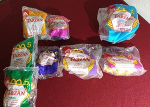 lot 118 image: Vintage McDonalds Tarzan Happy Meal Toys - Almost Complete