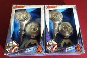 lot 130 image: (2) Captain America Bottle OpenerBottle Stopper Sets