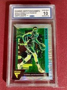 lot 135 image: 2020-21 Flux Silver Pulsar Giannis Antetokounmpo Card - CCG 10