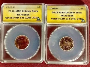 lot 166 image: (2) ANACS Slabbed Coins