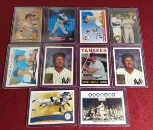 lot 180 image: (10) Mickey Mantle ReprintsInserts