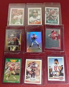 lot 182 image: (9) Steve Young Cards