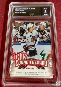 lot 208 image: 2023 Upper Deck Connor Bedard Rookie Card - GMA 8