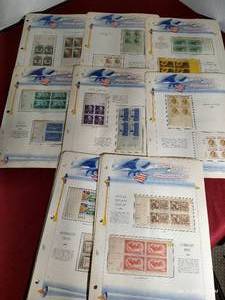 lot 212 image: (13) Album Pages of Vintage Stamps