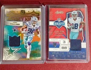 lot 219 image: (2) Numbered Dallas Cowboys Jersey Cards