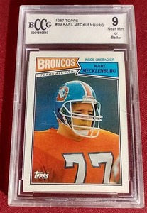 lot 225 image: 1987 Topps Karl Mecklenburg Card - BCCG 9