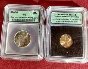 lot 229 image: (2) ICG Slabbed Coins