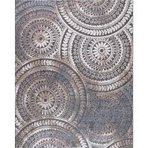 lot 22 image: StyleWell Spiral Medallion 7 ft. x 9 ft. Gray Geometric Area Rug Customer Returns See Pictures