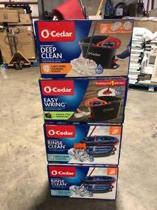 lot 1 image: Lot of  Assorted O-Cedar Mop Bucket Various Models and Sizes Customer Returns See Pictures