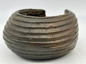 lot 46 image: Antique 1800s African Niger Baoule Dogon Bronze Cuff Currency #3