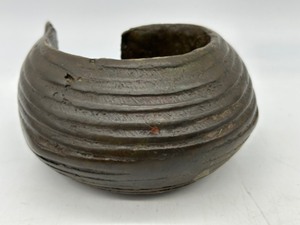 lot 47 image: Antique 1800s African Niger Baoule Dogon Bronze Cuff Currency #4