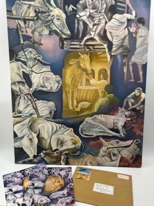 lot 60 image: Original Painting by VERONA ReBOW  The Sacred and the Suffering I Large Statement Art
