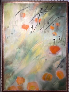 lot 3 image: ORIGINAL Floral Abstract Painting by VERONA ReBOW - LARGE