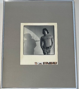 lot 24 image: Vintage Self- Portrait Photo by Buckey Rivard Graphic Artist Framed Original Creation