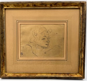 lot 110 image: Vintage Henri TOLOUSE-LAUTREC - Untitled from Au Cirque - Circa 1952